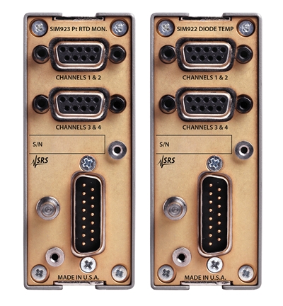 SIM922 和 SIM923 — 二极管和铂 RTD 监视器